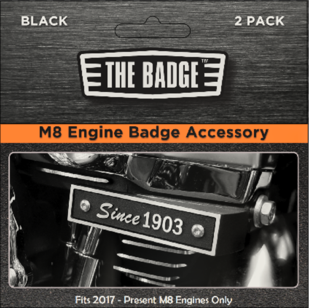 Custom M8 Head Badges – Engraved Set of 2 | Street-Hawg